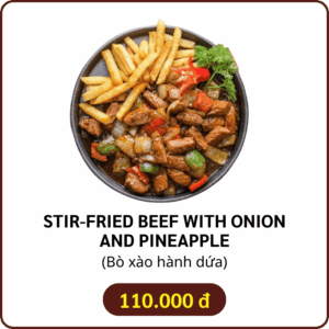 Bò xào hành dứa