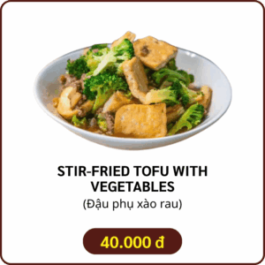Đậu phụ xào rau